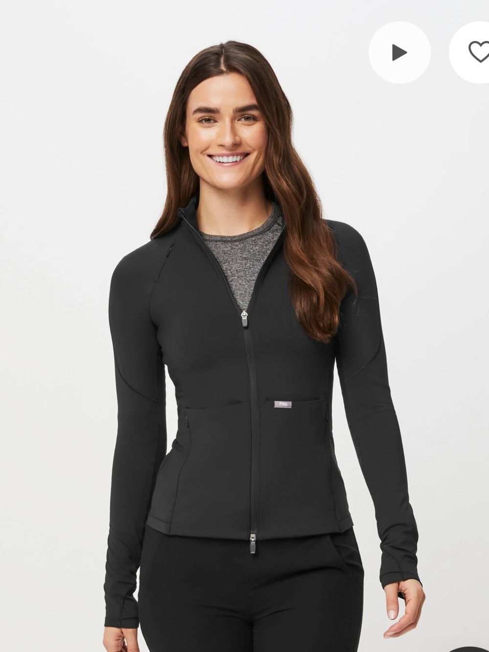 FIGS ContourKnit Scrub Jacket Black Size
Small - Pristine Condition